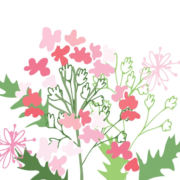 Composición flor verano — Vector de stock