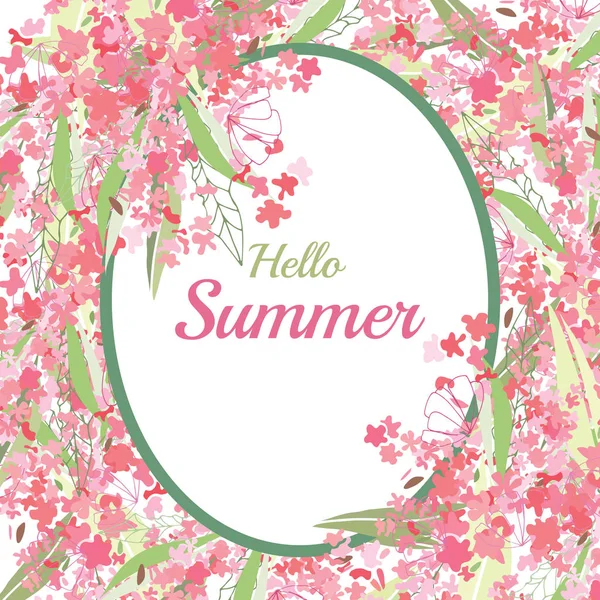 Summer flower composition — Stock Vector