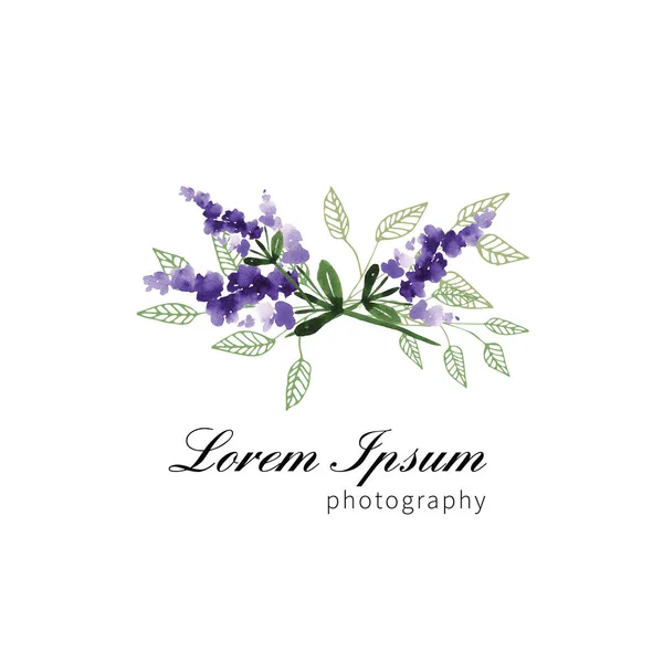 Peint à la main motif floral de fleurs sauvages — Photo