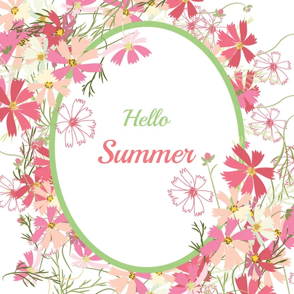 Summer flower composition — Stock Vector