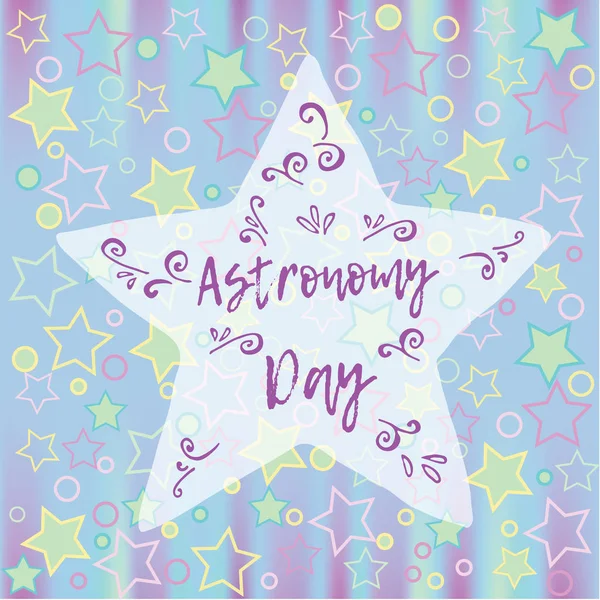 Día de la Astronomía Tarjeta de felicitación — Vector de stock