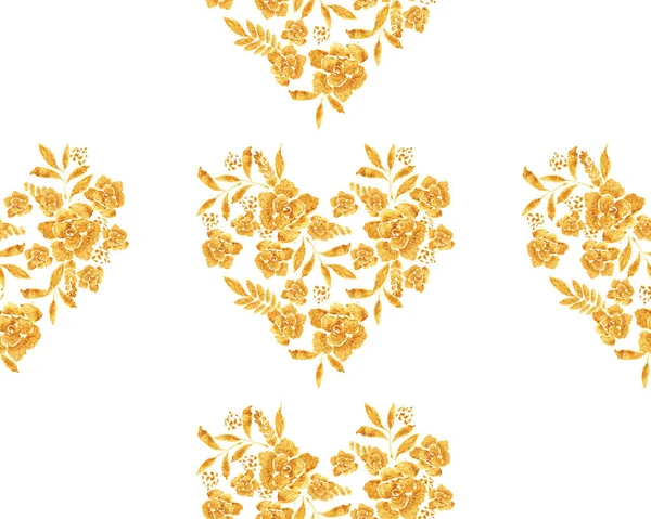 Design romantic de buchet de trandafir de aur — Fotografie, imagine de stoc