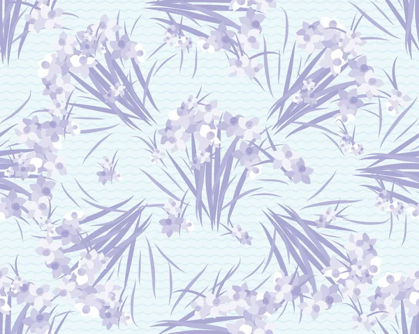 Floral lavender retro vintage background — Stock Vector