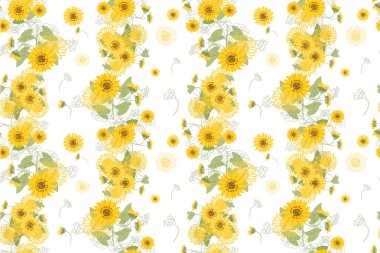 Vektör çizim sarı ayçiçeği