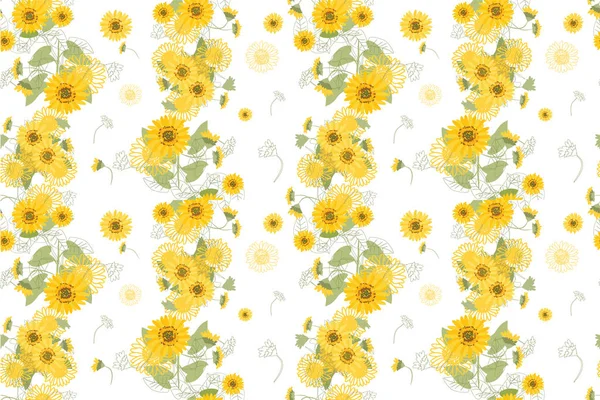 Vektör çizim sarı ayçiçeği