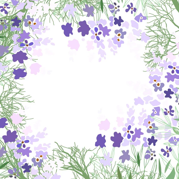 夏天的花和叶子白色背景上的模式 — 图库矢量图片