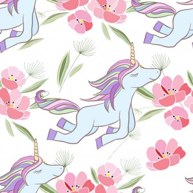 Çiçekler ve hayvanlarla geçmişe dönük illüstrasyon