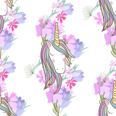 Çiçekler ve hayvanlarla geçmişe dönük illüstrasyon