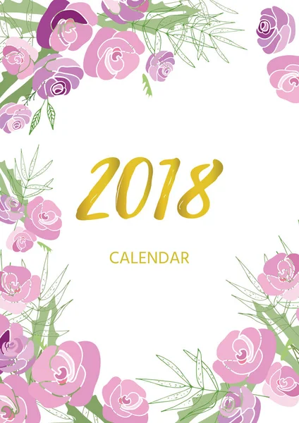 Vintage çiçek takvim 2018