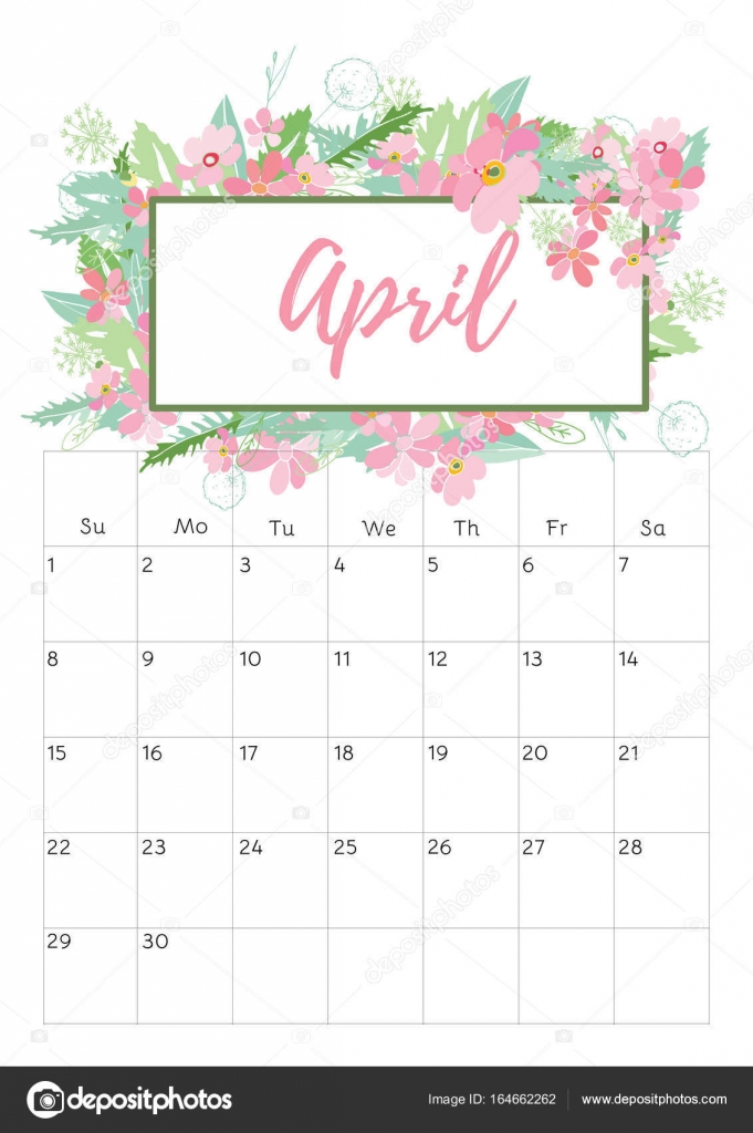 Vintage Floral Calendar 2018 Stock Vector C Rasveta 164662262 calendario vintage