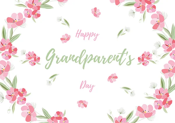 Holiday hälsningar illustration Grandparents Day — Stock vektor
