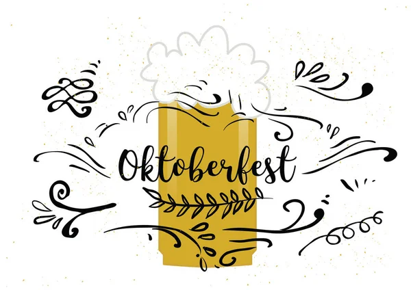 Férias saudações ilustração Oktoberfest —  Vetores de Stock