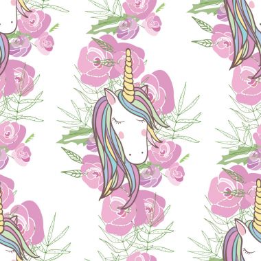 Çiçekler ve hayvanlarla geçmişe dönük illüstrasyon