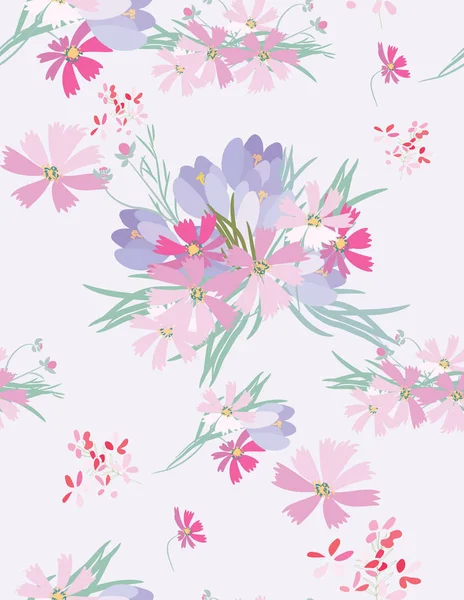 Floral seamless background for your design — Stock Vector