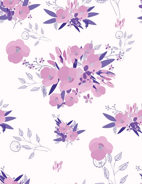 Floral seamless background for your design — Stock Vector