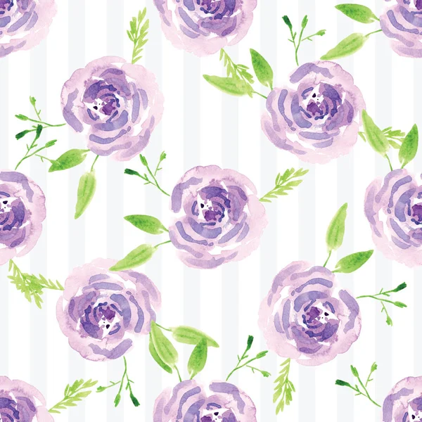 Hand-painted watercolor floral rose Pattern — Stock Photo, Image