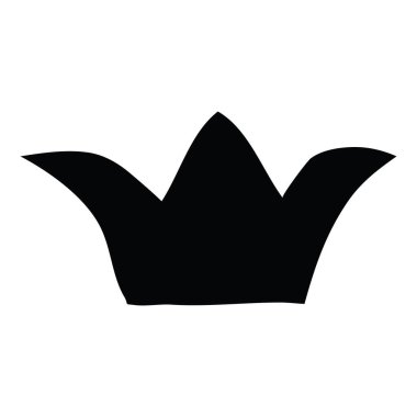 Tasarımınız İçin Elle Çizilmiş Taç Siluetinin Vektör Çizimi