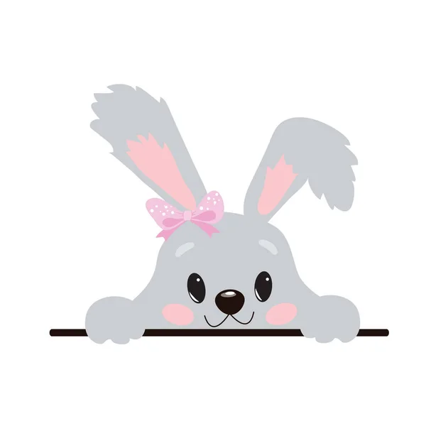 Lindo conejito de Pascua Vector Ilustración — Vector de stock