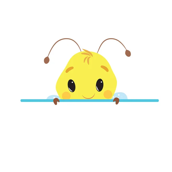 Linda pequeña abeja Vector Ilustración — Vector de stock