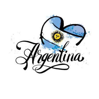 Arjantin vintage kartı - vektör çizim,