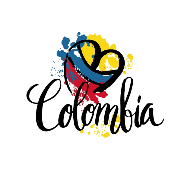 Dag van de onafhankelijkheid van de vector illustratie van Colombia. — Stockvector