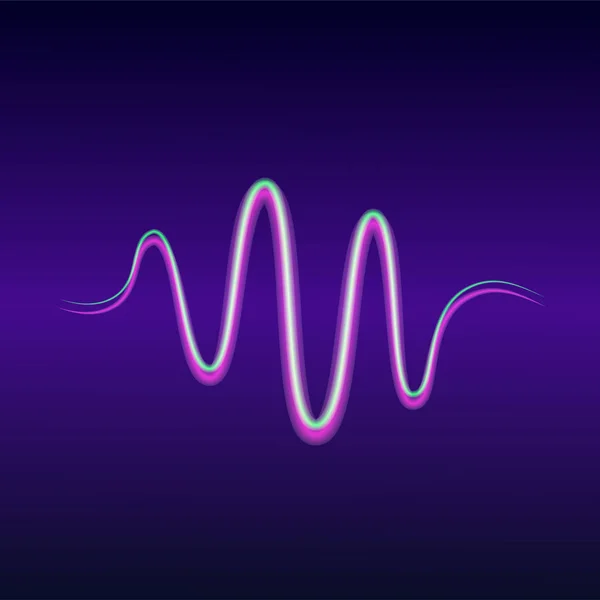 Lichtaudiospectrum, Wave Line Music, Geluidsequalizer Vector — Stockvector