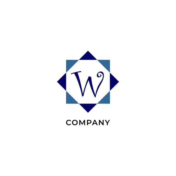 Carta W alfabético modelo de design de logotipo, empresa de desenvolvimento Lo —  Vetores de Stock
