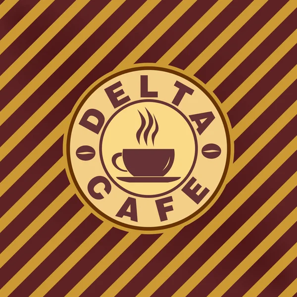 Delta Cafe Logo Design Concept Logo Template Voor Cafe Coffee — Stockvector