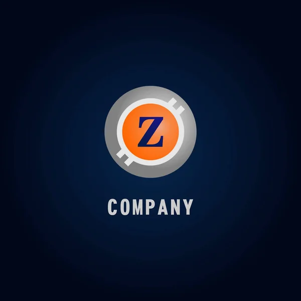 Letter Z Alfabetische Logo Ontwerp Template, Crypto Curency Logo Co — Stockvector
