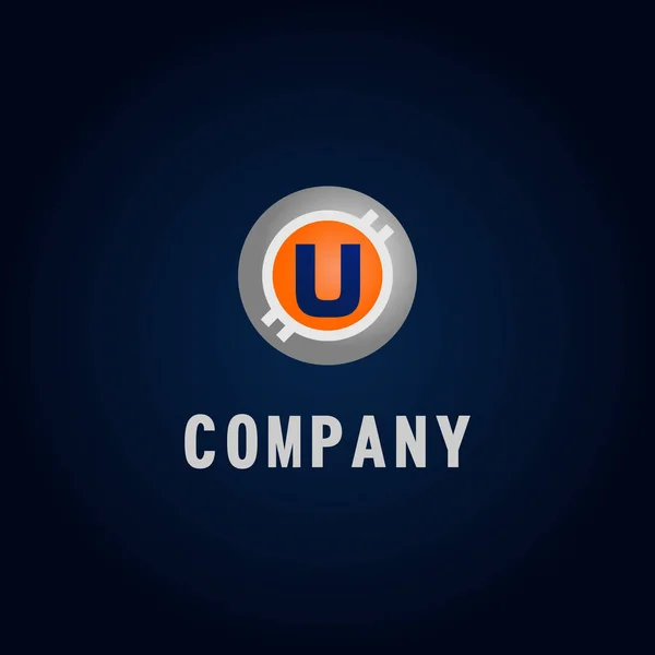 Písmeno U abecední logo Design šablony, Crypto Curency Logo Co — Stockový vektor