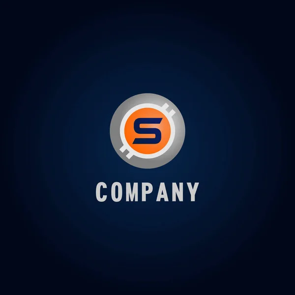 Letter S Alphabetic Logo Design Template, Crypto Curency Logo Co — стоковий вектор