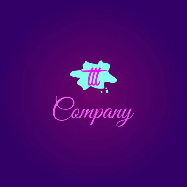 Letter TTT Alphabetic Logo Design Template, Girly Logo Concept, — ストックベクタ
