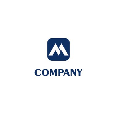 M Harfi Alfabetik Logo Tasarım Şablonu, Basit Abjad Başlangıç L
