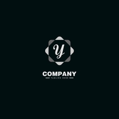 Y harfi alfabetik logo kavramı