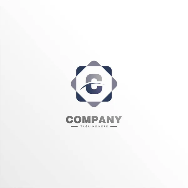 Brief C Business Company Logo Concept — Stockvector