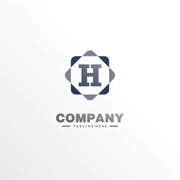 Letter H alfabetisch logo concept — Stockvector