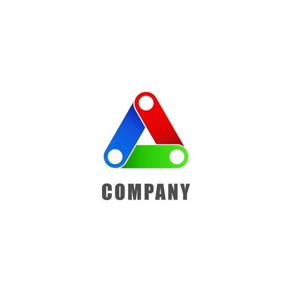Логотип RGB Triangle, социальная сеть, мультимедийная компания Lo — стоковый вектор