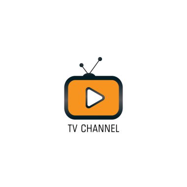 Çevrimiçi TV Kanalı Logo Tasarım Şablonu, TV simgesi, Beyaz Oyun Düğmesi, Canlı Yayın, Eğlence Şirketi, Anten, Sarı Turuncu, Siyah, Vector Projesi 10