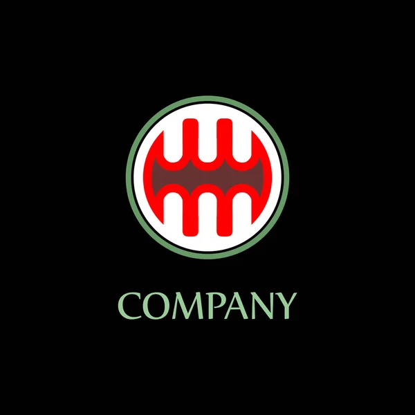 Modèle de conception de logo alphabétique de la lettre MW, logo Ellipse — Image vectorielle