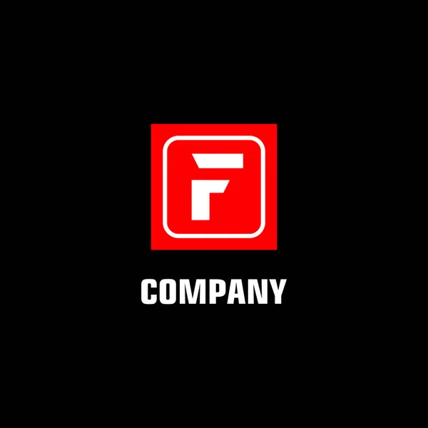 Letter F Alphabet Company Logo Design Template — Stock Vector