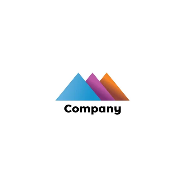 Outdoor Sport Logo Design Template, Colorful Logo Concept, The Mountain Shape — Stock vektor