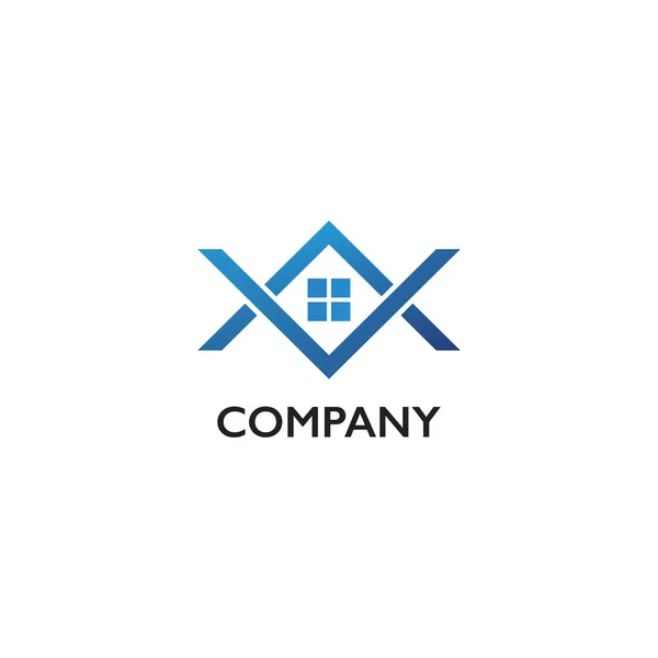 Abstract House Real Estate Logo Design Template Home Builders Company — Stock vektor