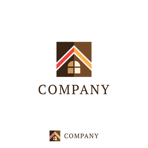 Abstraktní Dům Real Estate Logo Design Template Home Builders Company — Stockový vektor