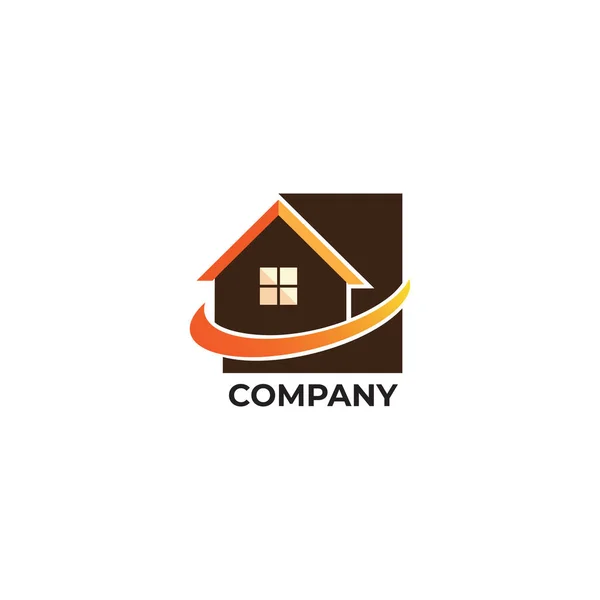 Plantilla Diseño Logotipo Bienes Raíces Casa Abstracta Home Builders Company — Vector de stock