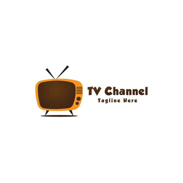 Transmisión en vivo, Televisión en línea, Web TV, Logo simple y limpio — Archivo Imágenes Vectoriales