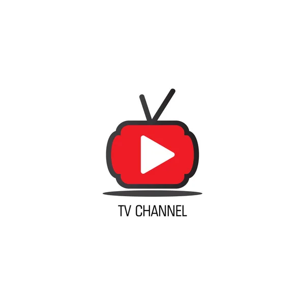 Online Channel Logo Design Template Fruit Logo Concept Live Streaming — 스톡 벡터