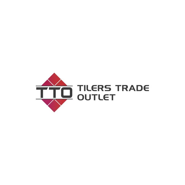 Tilers Trade Outlet Logo Concept, Simple Design, Real Estate, De — Stockový vektor