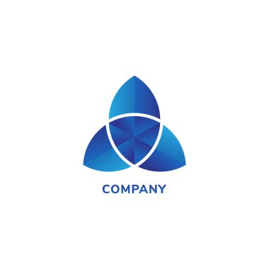 Blue Propeller Logo Design Template, Industrial Logo, Weathercock, Screw, Turbine, Flight Component, aeroplane