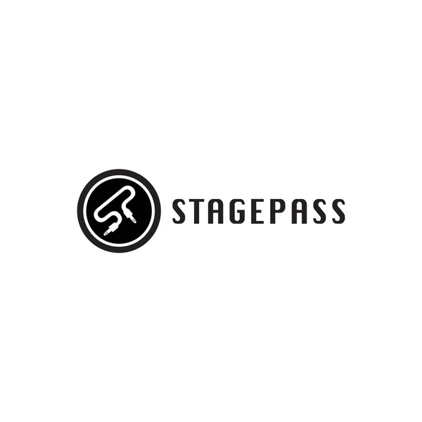 Concept de logo Stagepass, modèle de conception de logo alapbetic lettre S — Image vectorielle