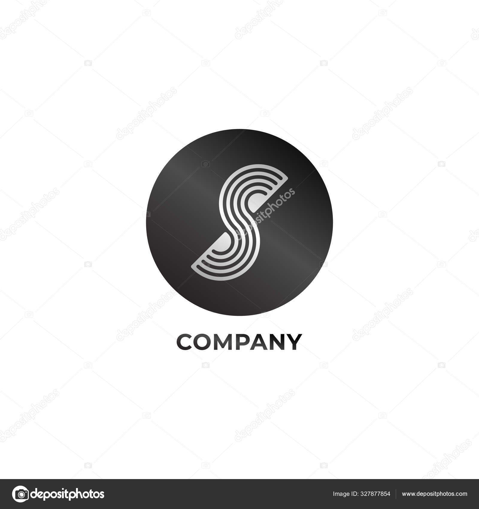 Letter S Alphabetic Logo Design Template Wave Line Logo Concept Black And White Rounded Ellipse Stock Vector Image By C Onephics 327877854